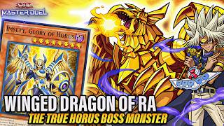 ☀️WINGED DRAGON OF RA THE TRUE HORUS BOSS MONSTER☀️ HORUS RA DECK PROFILE YUGIOH MASTER DUEL [upl. by Lebanna406]