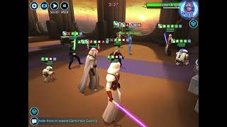 Swgoh Three teams to beat GL Leia [upl. by Airoled758]