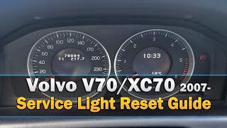 Volvo V70XC70 Service Light Reset 2007 [upl. by Neros]