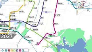 The dynamic development history of Ningbo Metro Ningbo rail transit 2014 2027「宁波地铁」宁波轨道交通动态发展史（2014 [upl. by Kirby]