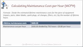 Determining Equipment Costs Per Hour  How to Calculate [upl. by Kirtap391]