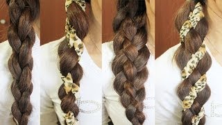 4Strand Braid Hair Tutorial Woven Braid  3D Round Braid [upl. by Nilknarf297]