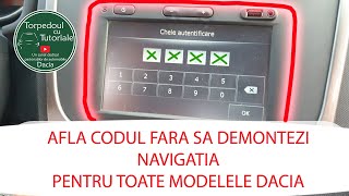 Aflare COD NAVIGATIE  COD RADIO la DACIA fara a le demonta [upl. by Rico]