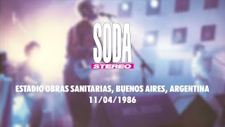 Soda Stereo  Afrodisíacos En Vivo Estadio Obras Sanitarias  11041986 [upl. by Durand]