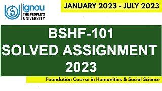 BSHF101 FULLY SOLVED ASSIGNMENT NEW 202324 II BTS COURSE ASSIGNMENT [upl. by Fallon]