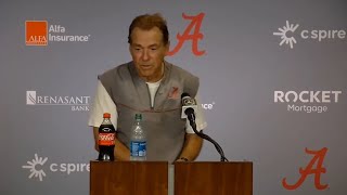 Nick Saban after Alabamas first fall scrimmage [upl. by Ednalrym]