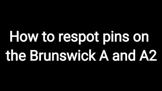 Respot pins on a Brunswick A or A2 pinsetter  Subscribe bowling brunswick maintenance a2 amf [upl. by Assirek]