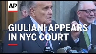 Combative Giuliani appears in NYC court after missing a deadline to surrender assets [upl. by Dusen]