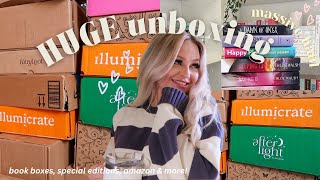 HUGE book unboxing haul📦✨ waterstones book boxes amazon amp more [upl. by Kelcey629]