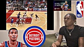 47 POINTS 17 ASSISTS  ISAIAH THOMAS VS DENVER NUGGETS 1983 DETROIT PISTONS HIGHLIGHTS  REACTION [upl. by Blank]