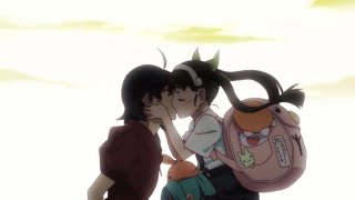 The Moment When Mayoi Chan Kissing Araragi Kun [upl. by Goss]