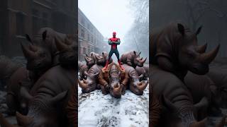 SpiderMan and Superman vs Witch fight battle spiderman superman animals wolverine [upl. by Air]