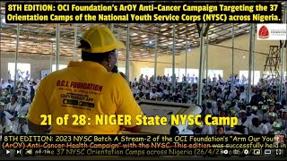 Slides 2023 NYSC Batch A Stream II OCI Foundations ArOY Health Campaign in Nigerias 37 NYSC camps [upl. by Laurin]