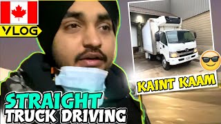 Punjabi student DRIVING TRUCK  MY NEW JOB  VLOG [upl. by Arol]