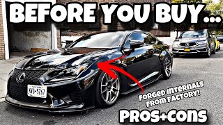 LEXUS RCF Pros amp Cons  Ultimate Buyers Guide 1 Year Ownership [upl. by Neelav]