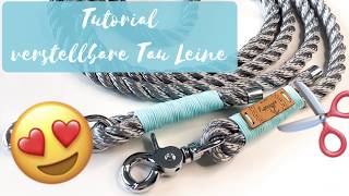 DIY 😍 Do it yourself Tutorial Verstellbare Tau Leine 😍 by PUPPYROPE [upl. by Templeton]