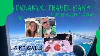 Orlando Florida Travel Day Flying Business Class Aer Lingus Manchester to Orlando MCO Airport [upl. by Allsopp]