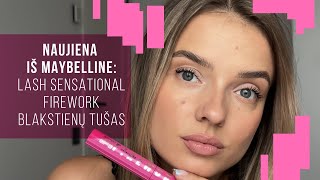 NAUJIENA  MAYBELLINE LASH SENSATIONAL FIREWORK blakstienų tušas DrogasLietuva [upl. by Ecirtra72]