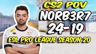 CS2 POV  Virtuspro n0rb3r7 2419 vs Falcons Vertigo  ESL Pro League Season 20 [upl. by Quartet416]