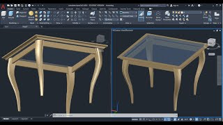 Autocad 3 Boyutlu Çizim Eğitimi 12  Masa Çizimi [upl. by Ynnav]