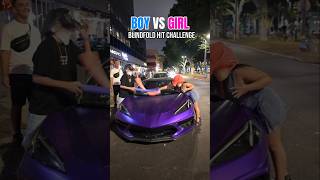 Boy Vs Girl Blindfold Hit Challenge blindfold challenge automobile viral feedshorts [upl. by Cello369]