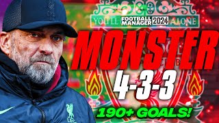 Klopps MONSTER 433 190 Goals FM24 Tactics  Football Manager 2024 Tactics [upl. by Avahc]