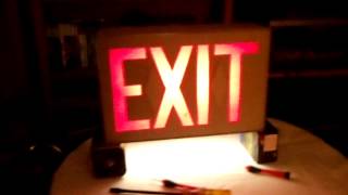 1960s Prescolite Fluorescent Exit Sign [upl. by Moises549]