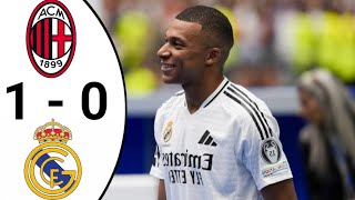 AC MILAN 1  0 REAL MADRID FULL HIGHLIGHTS  CLUB Friendlies 2024  KYLIAN MBAPPE realmadridvsmilan [upl. by Tecla]