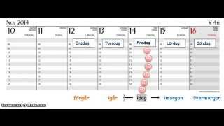 Sfi AB  Kalender  idag igår förgår imorgon övermorgon [upl. by Royce]