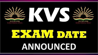 KVS PRT TGT PGT EXAM DATE OUT  KVS EXAM DATE ANNOUNCED  KVS EXAM DATE 2023  🛑 [upl. by Friede510]