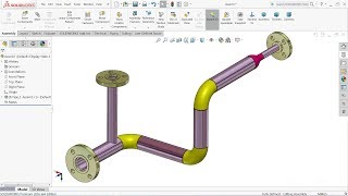 Solidworks Pipe Routing Tutorial [upl. by Draw]