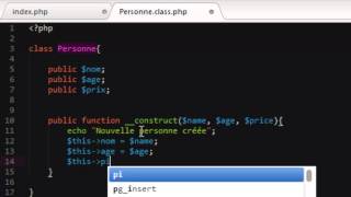PHP AVANCÉ  3  Le constructeur [upl. by Akeim]