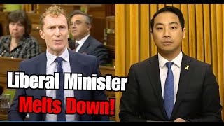 Liberal Minister Melts Down after competence questioned by MP Kevin Vuong [upl. by Garbe]