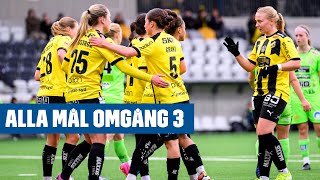 Svenska Cupen dam  Alla målen från omgång 3 [upl. by Ennaitak]