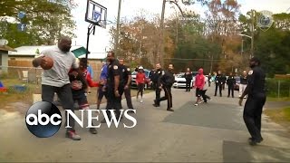 Shaquille ONeal Joins Florida Cop to Surprise Kids at Pickup Basketball Game [upl. by Shelden687]