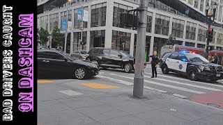 Traffic Chaos Lots Of Honking And a Driverless Car Accident San Francisco Intersection driving [upl. by Shalom462]