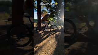 small Mtb jumps in the park ebike mtbcase jump mtbfail crash [upl. by Assej]