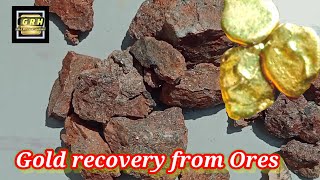 Stone gold recoverygold ore processhow to recover gold from rocks [upl. by Eissej]