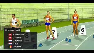 Lieke Klaver vs Femke Bol  Womens 150m  Curaçao 2842024 [upl. by Stephie]