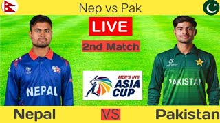 Nepal Vs Pakistan U19 Aisa Cup Live Streaming 2nd match Live today Ball By Ball Score commentary [upl. by Nazario]