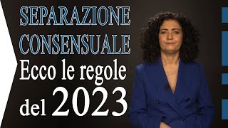 Separazione consensuale ecco le regole del 2023 [upl. by Elylrac]