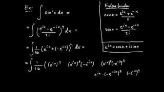 Primitiva funktioner del 18  trigonometriskt uttryck eulers formler [upl. by Neeluj]