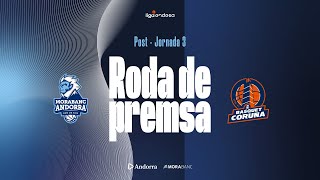 🎤 RDP Post Jornada 3 Liga Endesa  MoraBanc Andorra 🆚️ Leyma Coruña  Temporada 20242025 [upl. by Hazeefah231]