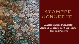 Stamped Concrete Floor [upl. by Rodgiva]