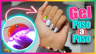 UÑAS DE GEL PASO A PASO PARA PRINCIPIANTES ESMALTE DE GEL EN UÑAS NATURALES ♡│Mirianny [upl. by Lerat431]