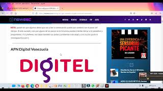 los datos móviles no funcionan APN para Digitel Venezuela  PARA CELULAR LG SAMSUNG HTC ZTE [upl. by Elamrej239]