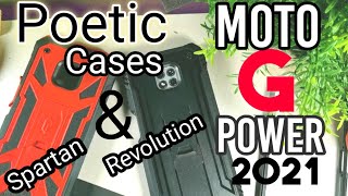 Moto G power 2021 Poetic Spartan amp Revolution case Series [upl. by Horatius]