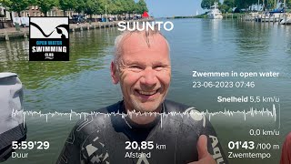 openwaterswimmingclubJack Borstijsselmeer oversteek2023 [upl. by Ydaf]