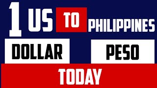 1 Us dollar to Philippines Peso Today 28 August 2023 [upl. by Armil]