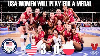 USA WOMEN STUN POLAND IN OLYMPIC QUARTERFINAL [upl. by Kaufmann842]